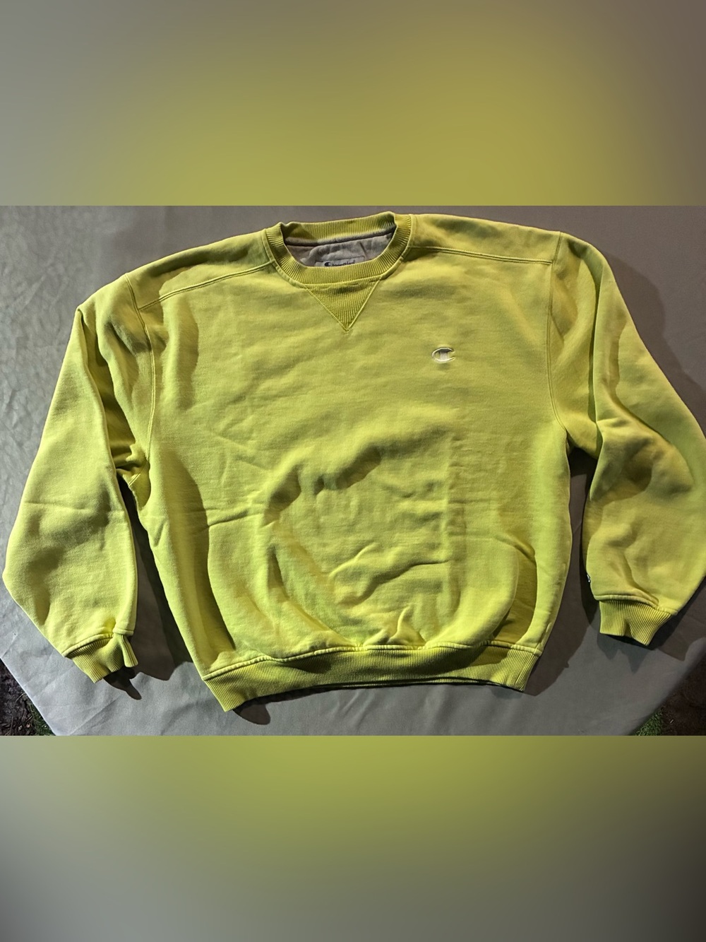 Champion Men’s Crewneck Sweatshirt - Lime Yellow